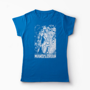 Tricou Mandalorian - Star Wars - Femei-Albastru Regal